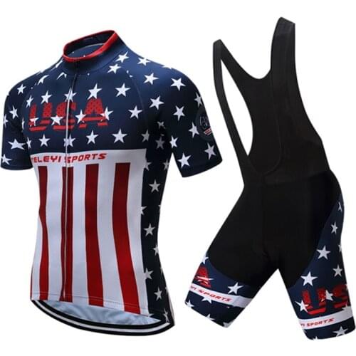 Summer Cycling Jersey shorts Set Breathable Racing Bicycle Cloting Quick-Dry Bib GEL MTB Bike T-shirt Pants