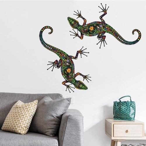 Colorful Gecko Self Adhesive Mural Wall Sticker Home Living Room Bedroom Decal Home Decor stickers for home decoration for home