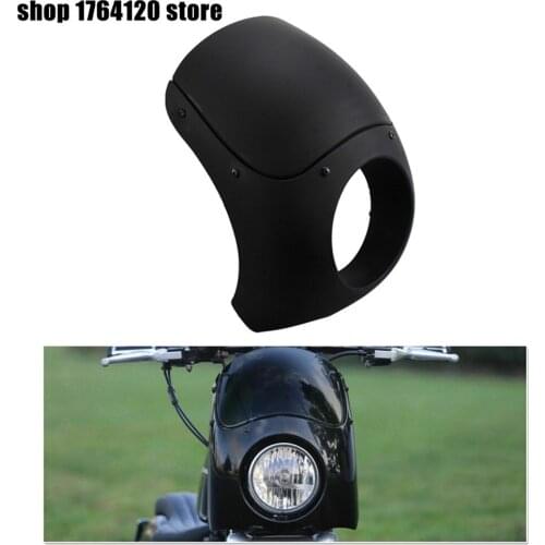 Motorcycle 5.75" Headlight Fairing Windshield Mtte Black Fork Tubes For Harley Sportster XL 883 1200 Dyna FXD FXR Street Glide
