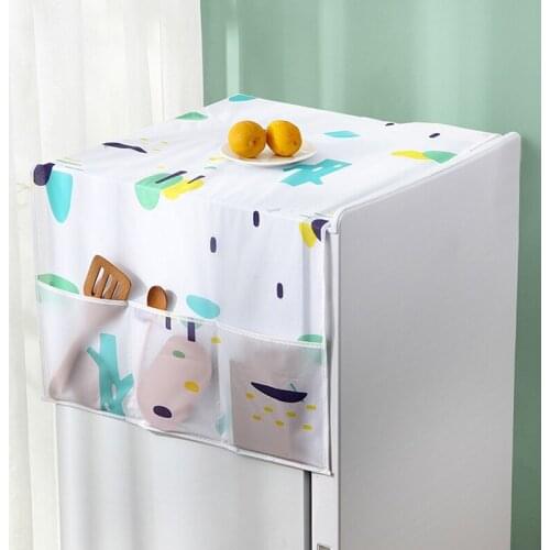 Refrigerator Dust Cover Waterproof Fridge Refrigerator Dust Proof Cover Pouch Organize Storage Bag Appliance Covers