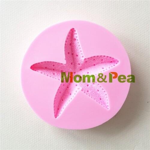 Mom&Pea 1379 Free Shipping Seastar Silicone Mold Cake Decoration Fondant Cake 3D Mold Soap Mold Food Grade