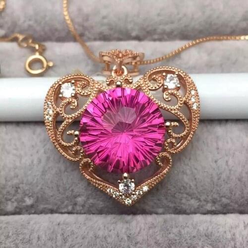 Natural And Real ReTopaz pendant Necklace Natural real Topaz 925 sterling silver Pendant