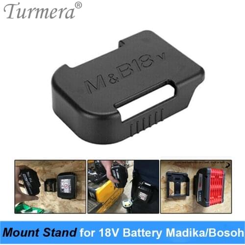 Turmera Mount Rack Stand for 18V 21V Screwdriver Battery Mount Holder to Wall or Belt Partable BM Electric Drill Accessories Use