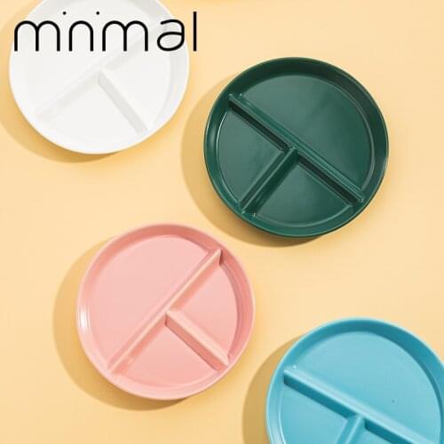 Three-frame fat-reduction dinner plate Quantitative weight-loss plate Childrens compartmental dinner plate Breakfast plate