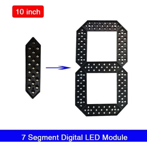 4pcs/lot Green /Red/Yellow/White Color Outdoor Waterproof 10" Inch 7 Segment LED Numbers 150*260mm LED Gas Price Of Digit Module