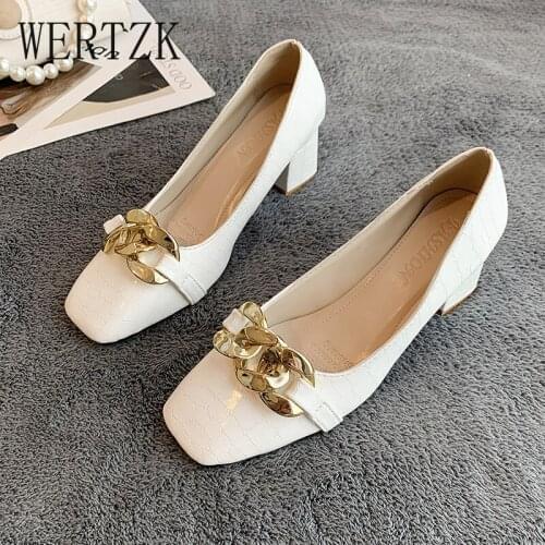 Кожаные туфли-лодочки Wertzk China At AliExpress