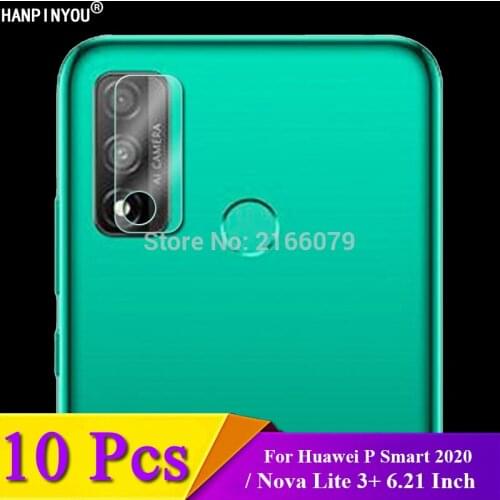 10 Pcs/Lot for Huawei P Smart 2020 / Nova Lite 3 Plus 6.21” Clear Rear Camera Lens Protector Cover Soft Tempered Glass Film