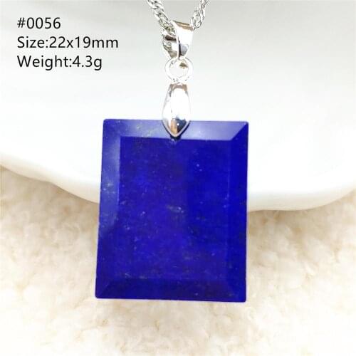 Genuine Natural Lapis Lazuli Pendant Women Men Party New Gift Blue Rectangle Stone Crystal Necklace Pendant AAAAA