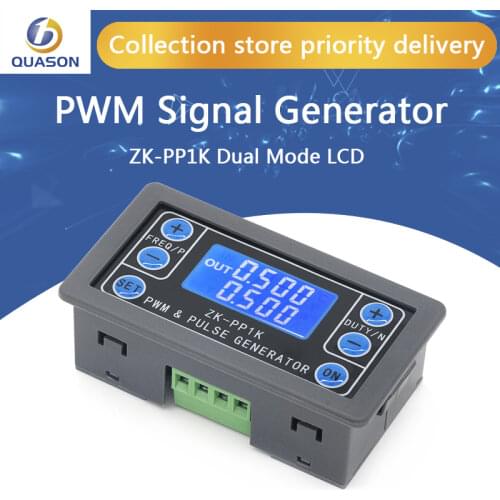 ZK-PP1K Dual Mode LCD PWM Signal Generator 1-Channel 1Hz-150KHz PWM Pulse Frequency Duty Cycle Adjustable Square Wave Generator