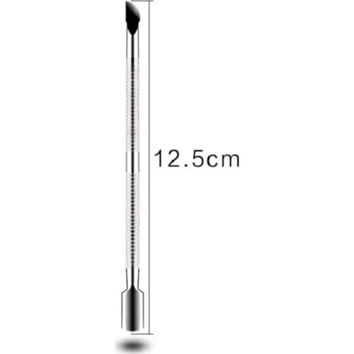 1Pc Stainless Steel Cuticle Remover Dual-end Use Finger Dead Skin Pusher Nail Pusher Cuticle Manicure Nail Care Tool