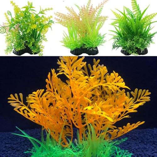 1Pcs Plastic Artificial Underwater Plants Aquarium Ornament Fish Tank Decoration Water Grass Viewing Decorations