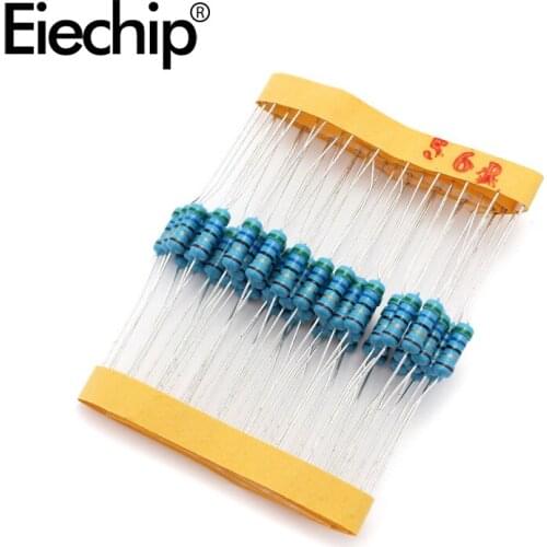 100pcs/lot 0.5W 1 ohm 1% Metal film resistor 1/2W resistance 56R Electronic resistors