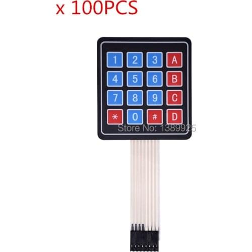 100PCS New 4*4 Matrix Array/Matrix Keyboard 16 Key Membrane Switch Keypad