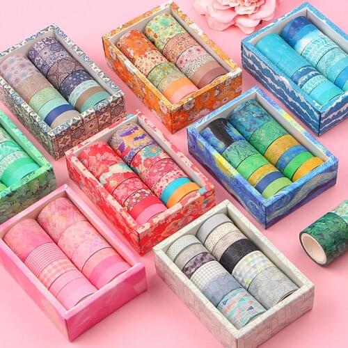 12 Roll/set Decorative Kawaii Washi Tape Set Sea Forest Series masking tape Paper DIY Stickers Stationery Scrapbooking Supply