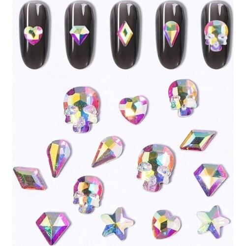 12pcs Rhinestones Nail Art Decorations Crystal Diamond Design For Nails Wheel Nail Accessories Manicure Tools