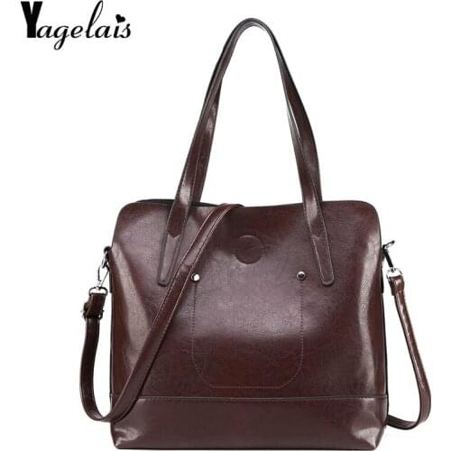 2019 Women Crossbody Bag Messenger PU Leather Shoulder Bags Pure Casual Handbags Solid Tote Large Capacity Top Handle Bags