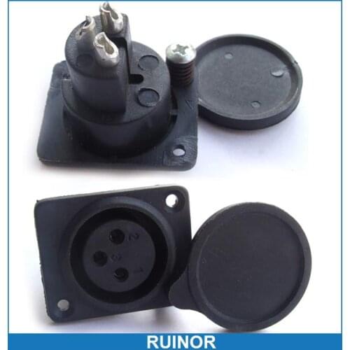 50pcs Power Mic 3 Pin XLR Female Panel Socket Soldering