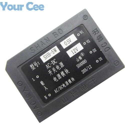 AC-DC Power Module 5V/12V 5W Dual Full Isolation AC-DC Switch Power Supply Module Step Down Buck Converter 220V to 5V 12V