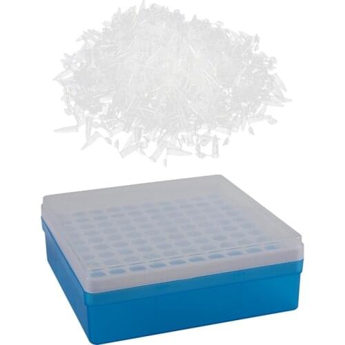 Promotion! 500 Pcs Laboratory Clear White Mark Printed Plastic Centrifuge Tube 1.5Ml & 1Pcs Plastic Square 100 Positions Laborat