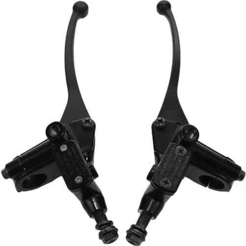 Black Motorcycle 7/8" 22mm Hydraulic Brake Master Cylinder Clutch Lever Left Right For ATV Quad 90cc 110cc 125cc Bikes