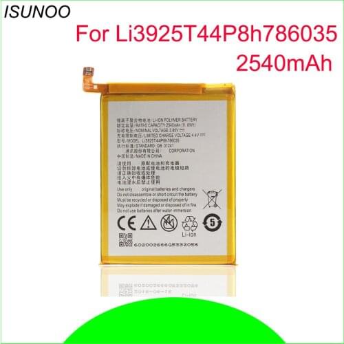 ISUNOO 10pcs/lot Li3925T44P8h786035 Battery For ZTE A910 /A910T BA910 Battery 2540mAh Accumulator Battery