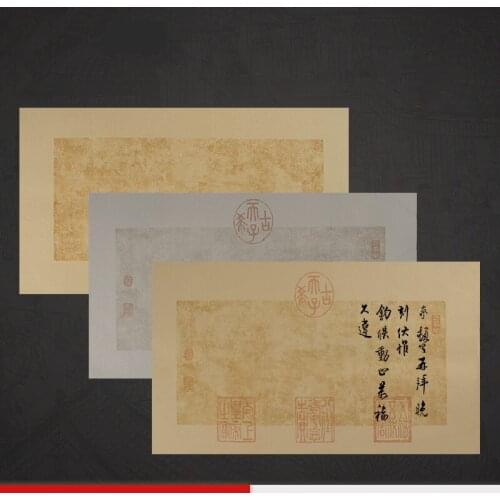 Chinese Calligraphy Paper Batik Papel Arroz 10 Sheets Calligraphy Competition Special Half Ripe Batik Xuan Paper Stationery