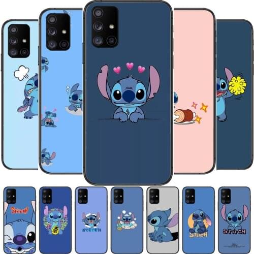 Stitch Phone Case Hull For Samsung Galaxy A50 A51 A20 A71 A70 A40 A30 A31 A80 E 5G S Black Shell Art Cell Cove
