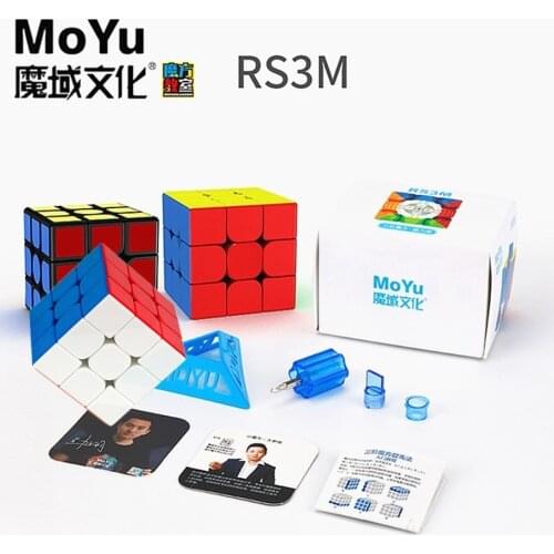 Moyu RS3M 2020 Magnetic 3x3x3 Magic Cube RS3 M Speed Cube 3x3x3 Puzzle Game cube RS3M 2020 Black Game Cube Toys Cubo magico
