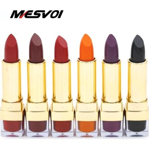 Matte Lipstick Makeup Lot Hot 12 Pcs 12 colors Black Lipstick Lip Stick Set M1003