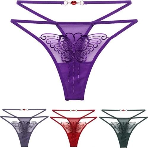 Fashion Slim Sexy Bandage Panties Thong Seamless Extra-thin T-shaped Low Waist Panties for Women Seamless Underwear