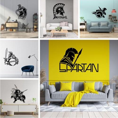 Cartoon sparta Home Decor Vinyl Wall Stickers For Living Room Bedroom Wall Art MURAL Drop Shipping