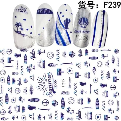 Nails stickers decal decoration Peach blossom butterfly nail decoration DIY Creative Designs Watermark Decals Tool