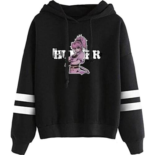 New Fashion Cartoon Hisoka Hoodies Men Women Sweatshirts Autumn Comic Hunter Boys Girls Hoodie Casual Black Pullovers Hooded