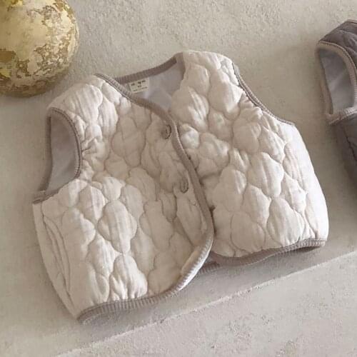 Autumn Baby Sleeveless Vest Retro Kids Cotton Coat For Boys Winter Warm Clothes 2021 New Infant Tops Toddler Jacket 9M-3T