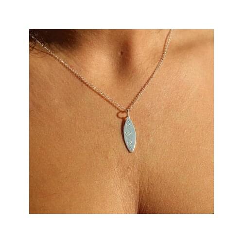 Surfboard necklace for women Dainty necklace I love Surfer Necklace