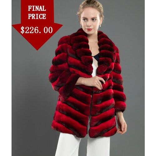 Perissa Red Fur Coats