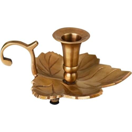 Nordic Light Luxury Retro Copper Candle Holder Christmas Candle Holder Modern Metal Wedding Flower Holder Swieczniki Household