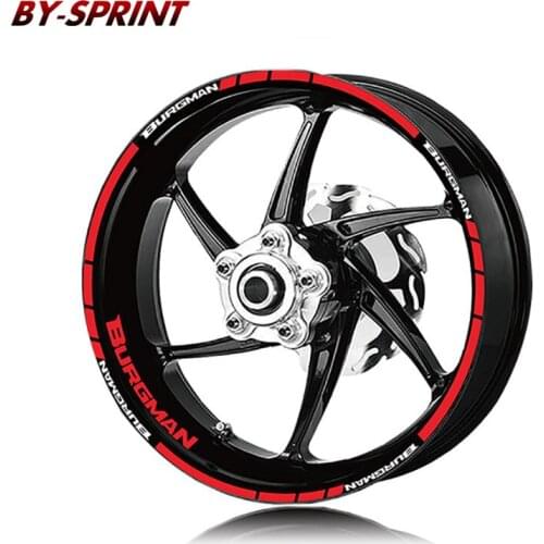 Motorcycle Front Rear Wheel Stripes Reflective Waterproof Stickers Tire Stickers Set For SUZUKI BURGMAN 125/400/650 burgman