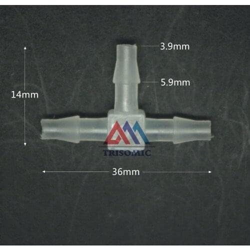 3.9mm T tpye equant Connector Equal Tube Joiner Material PP Plastic Fitting Fish Tank Airline Aquarium