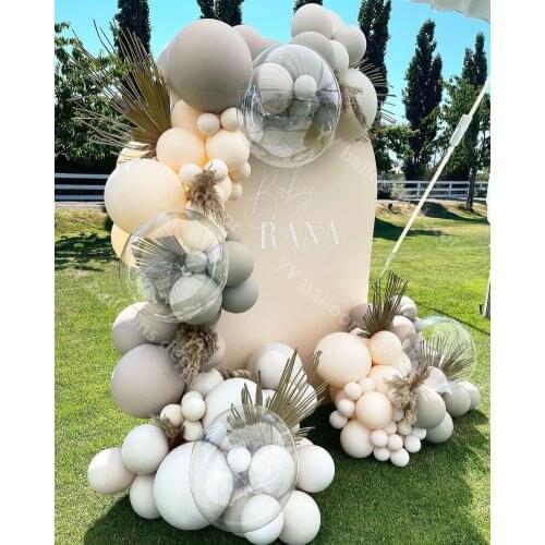 Ballon Arch Birthday Party Baby Shower DIY Balloons Garland Bobo arch kit Wedding Decoration Double Apricot Nude Peach Decor