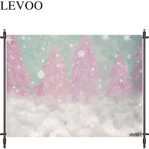 LEVOO Background For Photo Studio Christmas Hazy Snowflake Clouds Fog Photocall Photobooth Decor Studio Custom Shoot Prop