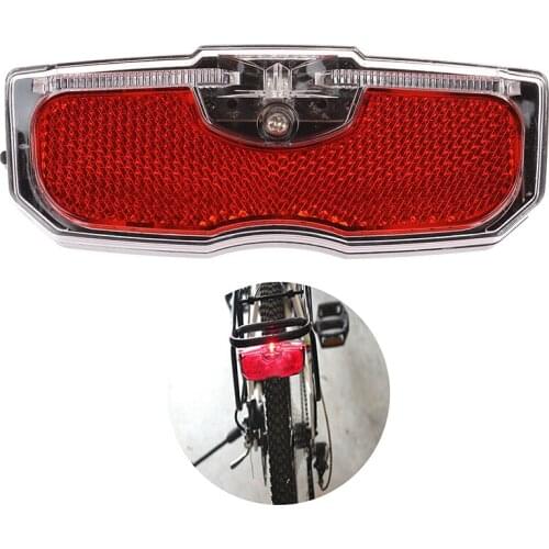 Bike Cycling Bicycle Rear Reflector Tail Light For Luggage Rack NO Battery Aluminum Alloy Reflective Taillight