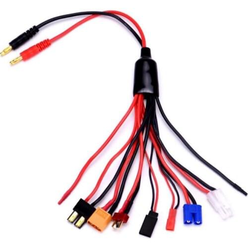 8 in 1 Charging Adapter 4.0MM Banana Connector to EC3 XT60 JST Futaba T Connect For Imax B6 B6AC Lipo battery High Quality