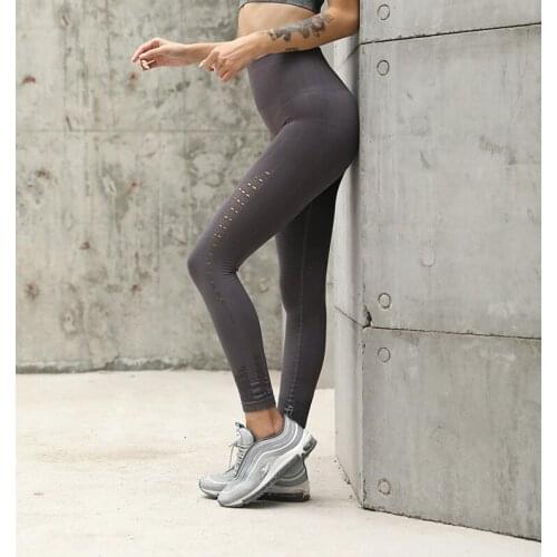 Women Yoga Pants Leggings Sport Women Gym Fitness Sports Running Sportswear Breathable Stretchy Seamless Leggings Gym Pants