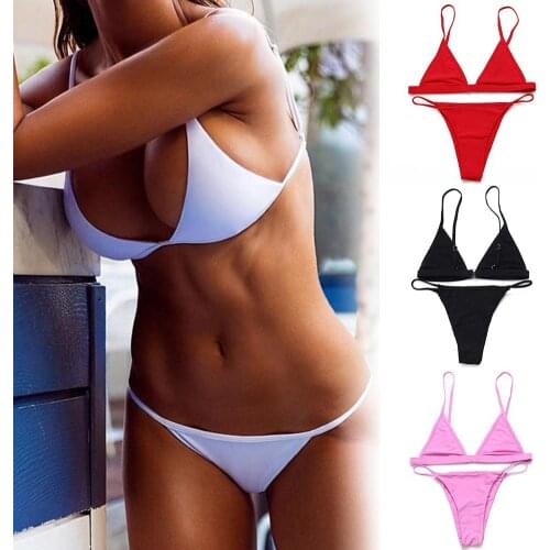 2pcs Sexy Women Summer Swimwear Bikini Set Bra Triangle Suit Swimsuit Bathing Suit Swimming Suit купальники