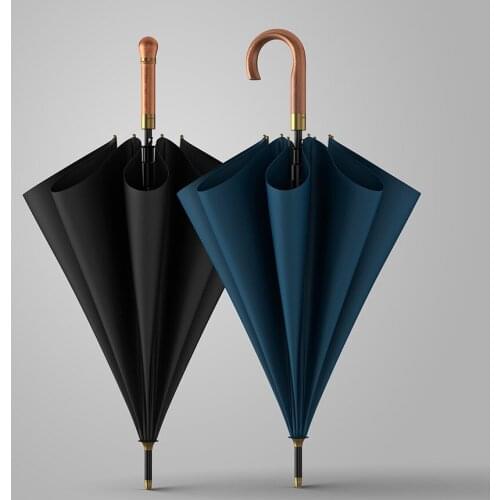 Long Handle Umbrella Uv Protection Windproof White Business Adult Outdoor Umbrella Fashion Guarda Chuva Rain Gear BD50UU