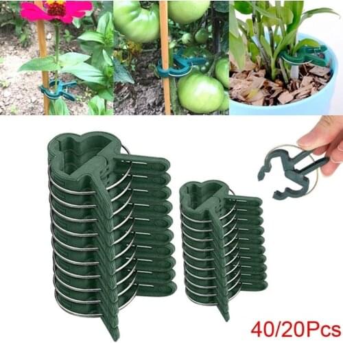 20/40Pcs New Plastic Plant Support Clips for Hanging Trellis Vine Connects Plants Greenhouse Vegetables Home Garden Ornament