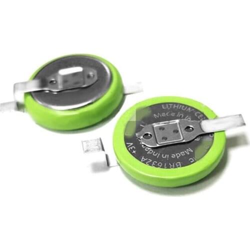 25PCS BR1632 BR1632A/FAN 3V with SMD soldering foot button lithium battery imported imported high temperature resistant 125