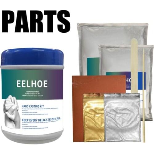 3D Cloning Powder Model Hand Casting Mold Kit Hand Casting Set DIY Plaster Mold Hand Mud Mold Handprint Growth Souvenirs Gift