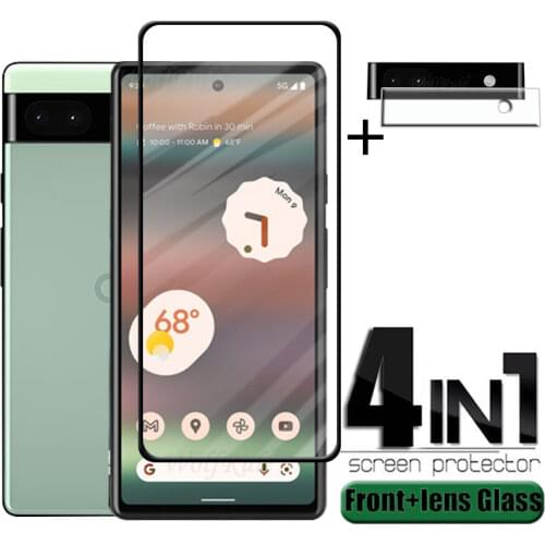 4-in-1 For Google Pixel 4a 5G Glass For Pixel 4a 5G Tempered Glass Full Glue Screen Protector For Google Pixel 4a 5G Lens Glass